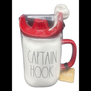 RAE‎ DUNN Disney Captain Hook Covered Coffee Tea Mug Cup NEW
